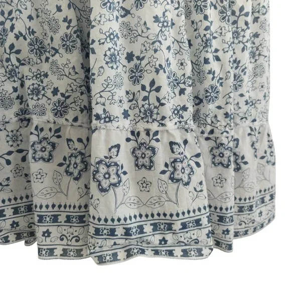 Ellos Plus Size Cotton Floral Long Skirt New Without Tags Size 14W Elastic Waist - Picture 3 of 7